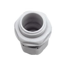 Conector Plástico Blanco Tipo Glándula para Rosca NPT 1/2" 