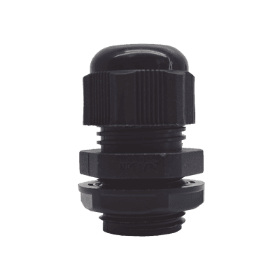 Conector Plástico Negro Tipo Glándula para Rosca NPT 1/2"