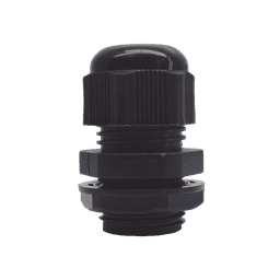 Conector Plástico Negro Tipo Glándula para Rosca NPT 1/2"