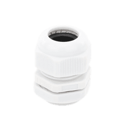 Conector Plástico Blanco Tipo Glándula para Rosca NPT 3/4"