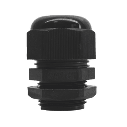 Conector Plástico Negro Tipo Glándula para Rosca NPT 3/4"