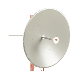 Antena altamente direccional / Distancia de hasta 100 km / Ganancia de 36 dBi / 4.9 - 6.5 GHz / Conectores N-Hembra / incluye montaje para torre y montaje estabilizador para fuertes vientos.  