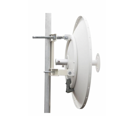 Antena direccional de 2ft, 5.1 a 7.1 GHz, Ganancia 30 dBi, Conectores RP-SMA Hembra, Polarización doble, incluye montaje para torre o mástil 