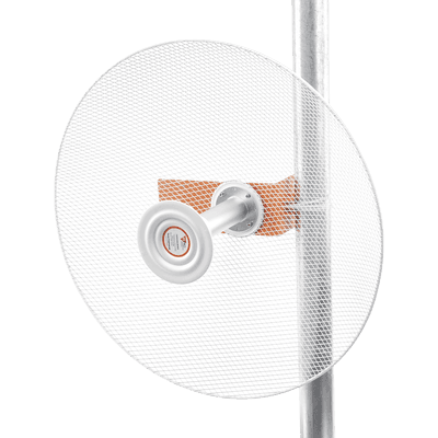 Antena direccional de alta resistencia la viento, Ganancia de 34 dBi,  frecuencia (4.9 - 6.5 GHz), Conectores N-hembra, Polarización doble, incluye montaje para torre o mástil 