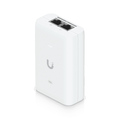 Adaptador PoE+ 2.5G / hasta 30 W / 48V 0.65A / (2) Puertos RJ45 MultiGigabit 2.5G / Salida PoE+ / LED Indicador / Ideal para APs UniFi WiFi 7 / / Protección contra Sobretensiones
