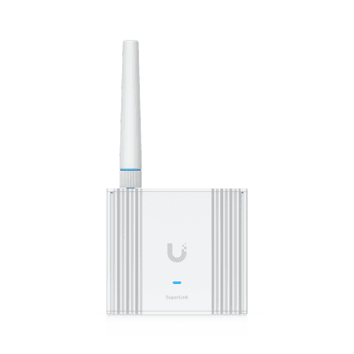 Gateway SuperLink Inalámbrico de Largo Alcance y Baja Latencia para Sensores UniFi Protect con Alcance de hasta 2 km, Alimentación PoE/USB-C y Montaje en Pared o Riel DIN