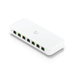 USW Ultra Switch de 8 Puertos GbE (7 Puertos PoE+ y 1 Puerto Entrada PoE++) con Opciones de Montaje Versátiles