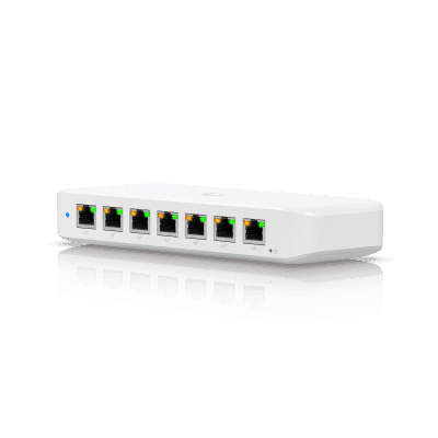 USW Ultra 60W Switch de 8 Puertos GbE (7 Puertos PoE+ y 1 Puerto Entrada PoE++) con Opciones de Montaje Versátiles