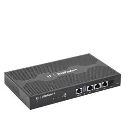 EdgeRouter 4, con 3 puertos 10/100/1000 Mbps + 1 puerto SFP, con funciones avanzadas de ruteo