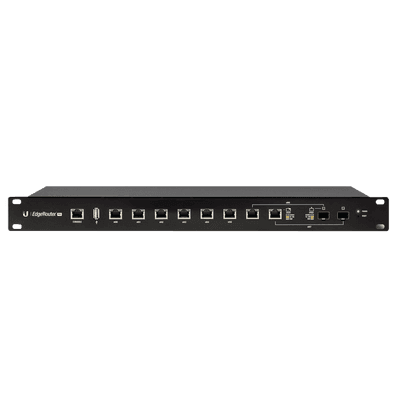 Ruteador Edgemax 8 puertos administrables Gigabit Ethernet + 2 SFP