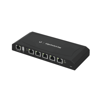 EdgeSwitch 5XP Administrable de 5 Puertos Gigabit PoE de 24 V Pasivo, con funciones avanzadas de Capa 2