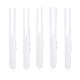 Paquete de 5 Access Point UniFi doble banda para exterior, antenas desmontables 360° , 802.11ac MIMO 2X2, hasta 100 usuarios por equipo. 802.3af, Sin PoE´s