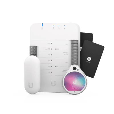 UniFi Access Kit de Inicio, con HUB, Reader Pro, Reader Lite y 20 tarjetas, para acceso a una sola puerta