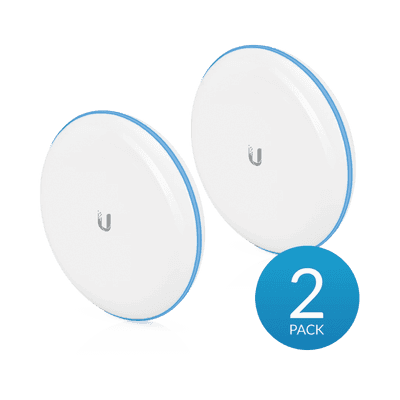 Kit UniFi Building Bridge de 1+ Gbps en 60 GHz con radio redundante en 5 GHz, alcance de hasta 500 m