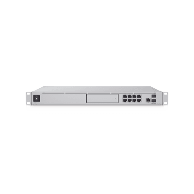 UniFi OS Console: Dream Machine Special Edition, 8 puertos LAN RJ45 con POE, 1 LAN SFP+, 1 WAN 2.5G RJ45  y 1 WAN SFP+, 128 GB de memoria interna. Todas las aplicaciones UniFi integradas