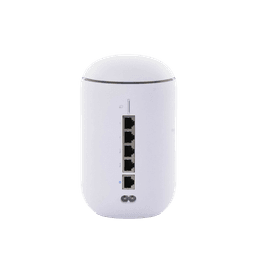 UniFi Dream Router con WiFi 6, 4 puertos LAN Gigabit de los cuales 2 son POE 802.3af. Todas las aplicaciones UniFi preinstaladas. Pantalla LCD