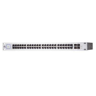 UniFi Switch PoE+/ Pasivo 24V, Administrable de 48 puertos 10/100/1000 Mbps, 2 puertos SFP Gigabit , 2 puertos SFP+ 10 G, 500W