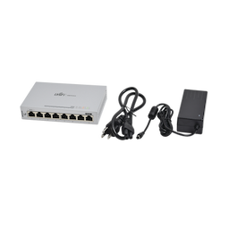 Switch UniFi Administrable capa 2 de 8 Puertos Gigabit (7 Ethernet y 1 PoE Pasivo 48V)