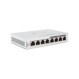 Switch UniFi Administrable capa 2 de 8 puertos Gigabit (4 Puertos Gigabit PoE 802.3af y 4 puertos Gigabit ethernet) 60W