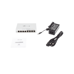 Switch UniFi Administrable capa 2 de 8 puertos Gigabit (4 Puertos Gigabit PoE 802.3af y 4 puertos Gigabit ethernet) 60W