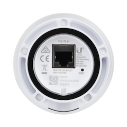 Cámara IP UniFi G4 Bullet resolución 4 MP (1440p) para interior y exterior, con micrófono incorporado, vista día y noche, PoE 802.3af