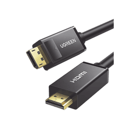 Cable DP Macho a HDMI Macho / Longitud 3m / Soporta 4K@30Hz / Soporta 3D / Cobre Estañado 28AWG / Blindaje interno múltiple / Transmisión Unidireccional / Botón de Liberación / Chip de Última Generación