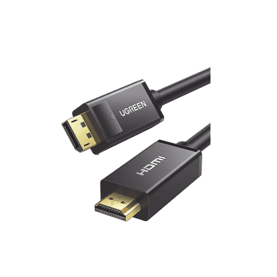 Cable DP Macho a HDMI Macho | Longitud 5m | Soporta 4K@30Hz | Soporta 3D | Cobre Estañado 28AWG | Blindaje interno múltiple | Transmisión Unidireccional | Botón de Liberación | Chip de Última Generación.