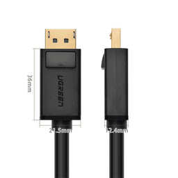 Cable DisplayPort 1.2 Macho a Macho/ Longitud 5m / Versión DP1.2 / Soporta 4K@60Hz; 2K@144Hz / Soporta 3D / Color profundo de 8 y 10 bits / Blindaje Interno Múltiple / Cobre Estañado 28AWG  / Botón de Liberación