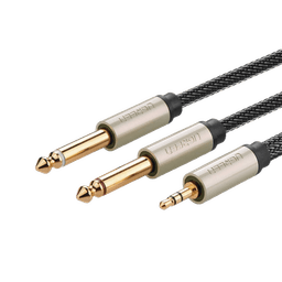 Cable de Audio Premium de 3.5 mm a 6.35mm / Blindaje Interior Múltiple / Transferencia de Audio sin Pérdidas / 5 Metros / Caja de Aleación de Zinc / Amplia Compatibilidad.