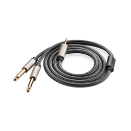 Cable de Audio Premium de 3.5 mm a 6.35mm / Blindaje Interior Múltiple / Transferencia de Audio sin Pérdidas / 5 Metros / Caja de Aleación de Zinc / Amplia Compatibilidad.