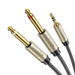 Cable de Audio Premium de 3.5 mm a 6.35mm / Blindaje Interior Múltiple / Transferencia de Audio sin Pérdidas / 5 Metros / Caja de Aleación de Zinc / Amplia Compatibilidad.