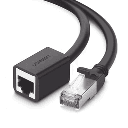 Cable de Extensión Cat6 RJ45 F/UTP / Macho a Hembra / 0.5m / Método de conexión 568B / Velocidad de transmisión 1000Mbps / Ancho de banda del canal 250MHz / Caja de Cobre / Negro