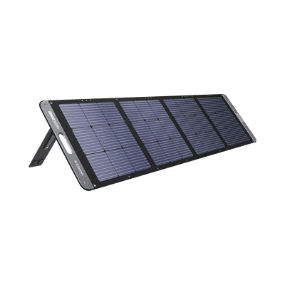 Panel Solar Plegable 200W / Recomendado para el Power Station Portable de 1200W UGREEN /  Alta Eficiencia de Conversión / Alineación Inteligente de la Luz Solar / Resistente Al Agua y Duradero / Incluye Cable XT60 Macho a Macho 2m.