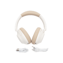 AudífonosInalámbricos | HiTune Max5 | Bluetooth | 3.5mm | Sonido Hi-Res | CancelaciónActiva de Ruido (ANC) de hasta 43dB | Autonomía de 90 horas | Diseño Ajustable| Almohadillas Suaves | Color Blanco.
