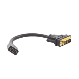 Convertidor DVI macho a HDMI Hembra | Bidireccional | DVI 24+1 | 1080P@60Hz | Cable de 22cm | Negro.