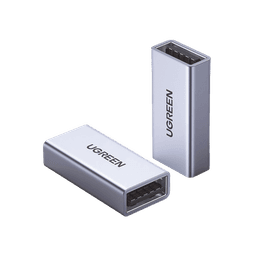 Adaptador USB-A hembra a USB-A hembra / USB 3.0 / Velocidades de Transferencia de Datos de hasta 5 Gbps / Carcasa de Aluminio / Compacto y Portátil / Plug & Play / Compatible con versiones anteriores de USB.