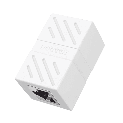 Acoplador (Extensor de Cable Ethernet RJ45 a RJ45) | 1000Mbps | Compatibilidad con Cat7 Cat6A Cat6 Cat5e | Compatible con POE | Ignífugo | ABS | Color Blanco.