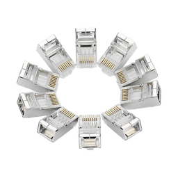 CONECTOR CAT6 BLINDADO BOLSA CON 10 UNIDADES