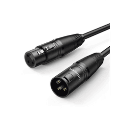 Cable para Micrófono XLR Tipo Canon Macho a Hembra | 15 Metros | Plug & Play | Anti interferencias | Triple Blindaje | Alta Calidad | Color Negro.