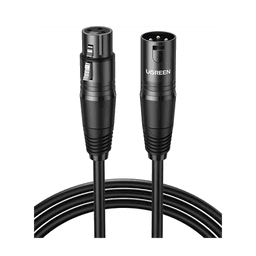 Cable para Micrófono XLR Tipo Canon Macho a Hembra | 15 Metros | Plug & Play | Anti interferencias | Triple Blindaje | Alta Calidad | Color Negro.