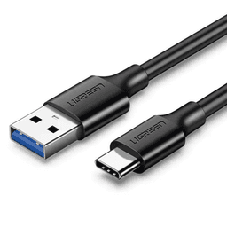 Cable USB-A a USB-C | 1 Metro | Carga y Sincronización de Datos | Carga Rápida 60W | Datos 5 Gbps | QC 3.0/2.0 | FPC | AFC | Protección Integrada | Duradero y Flexible| Caja ABS | Cubierta de TPE | Color Negro.