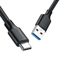 Cable USB-A a USB-C | 2 Metros | Carga y Sincronización de Datos | Carga Rápida 60W | Datos 5 Gbps | QC 3.0/2.0 | FPC | AFC | Protección Integrada | Duradero y Flexible| Caja ABS | Cubierta de TPE | Color Negro.