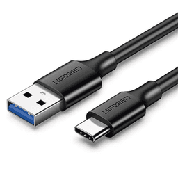 Cable USB-A a USB-C | 2 Metros | Carga y Sincronización de Datos | Carga Rápida 60W | Datos 5 Gbps | QC 3.0/2.0 | FPC | AFC | Protección Integrada | Duradero y Flexible| Caja ABS | Cubierta de TPE | Color Negro.