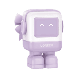 Cargador Mini GaNRobot 30W serie UNO | 1 USB-C de Carga Rápida | Tecnología GaN II | Multiprotocolo PD/QC/SCP/FCA | Carga Inteligente | Pantalla LED | Zapato Magnético Extraíble | Thermal Guard | Color Lila.