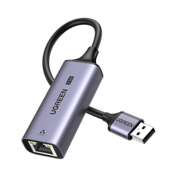 Adaptador USB-A 3.0 a Ethernet 2.5G | Chip de Última Generación RTL8156BG | Indicadores Led | Caja de Aluminio | Diseño Reforzado | Compacto y Portátil | Compatible con Laptop /PC/NAS/Enrutador/Switch de Ethernet, etc.