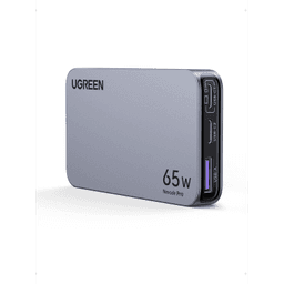 Cargador Rápido GaN 65W UGREEN / 2 Puertos USB-C + 1 Puerto USB-A / Tecnología GaN / Carga Rápida PPS PD 3.0 QC 4.0 / Compatibilidad Universal 100-240V / Diseño Compacto