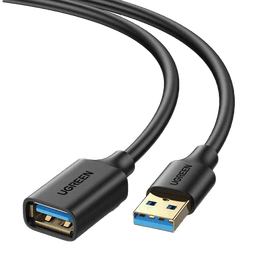 Cable Extensor USB 3.0 / 3 Metros / Macho-Hembra / 5 Gbps / Ultra Durabilidad / Núcleo de cobre estañado 28/22 AWG / Blindaje interior múltiple / Ideal para teclado, mouse , etc.