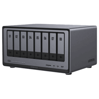 NASync DXP8800 Plus | SO UGOS Pro |  Intel X86 12th Gen Intel® Core™ i5 | SSD 128 GB | 8-Bahias (SATA) | 8GB DDR5 (Exp. a 32GB) | 2* M.2 SSD | 4 Puertos Thunderbolt™4 | WiFi | 1*USB3.2 Gen2, 10Gb/s | HDMI 8k.