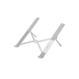 Soporte Portátil de Aluminio para Laptop / Amplia Compatibilidad de 11-17.3" / Ajuste de Altura 46.5 mm-136.5 mm / Capacidad de carga de 5 kg / Diseño Plegable / Material de Aleación de Aluminio + Silicona.