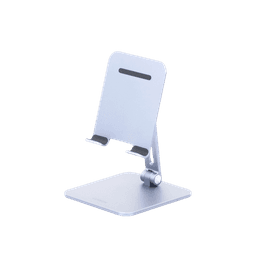 Soporte de Aluminio para IPad & Tablet | Plegable |Angulo Ajustable de 180° y 270° | Base Antideslizante | Protección  de Silicona | Amplia Compatibilidad con dispositivos de 7.9'' a 12.9'' | Aluminio Solido | Color Gris